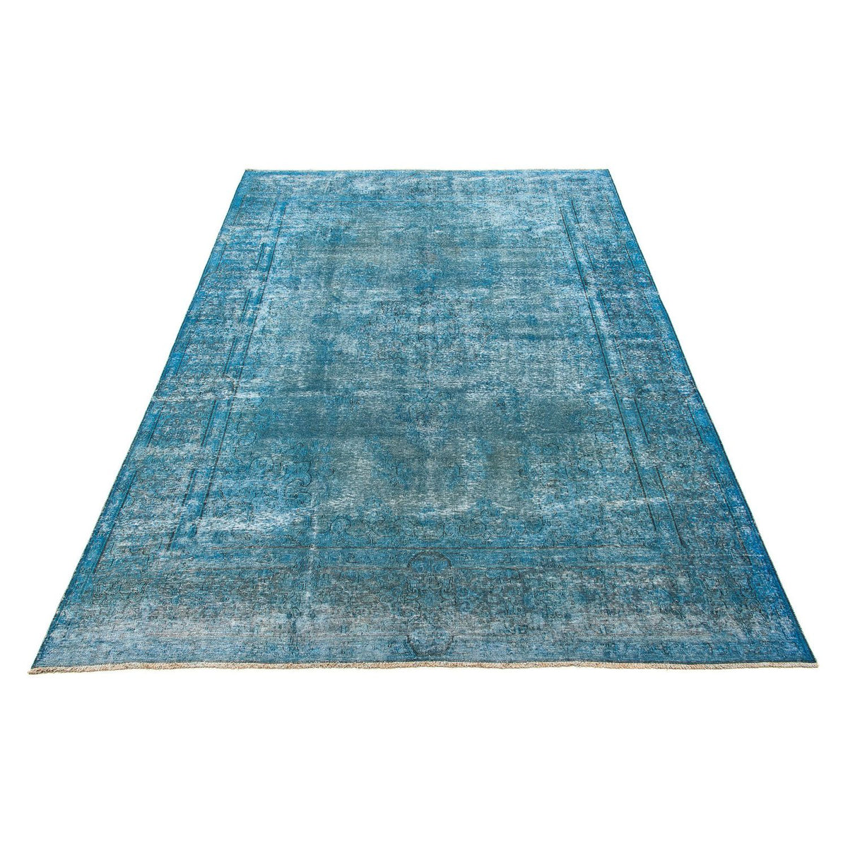 Tapis vintage - 404 x 290 cm - bleu foncé