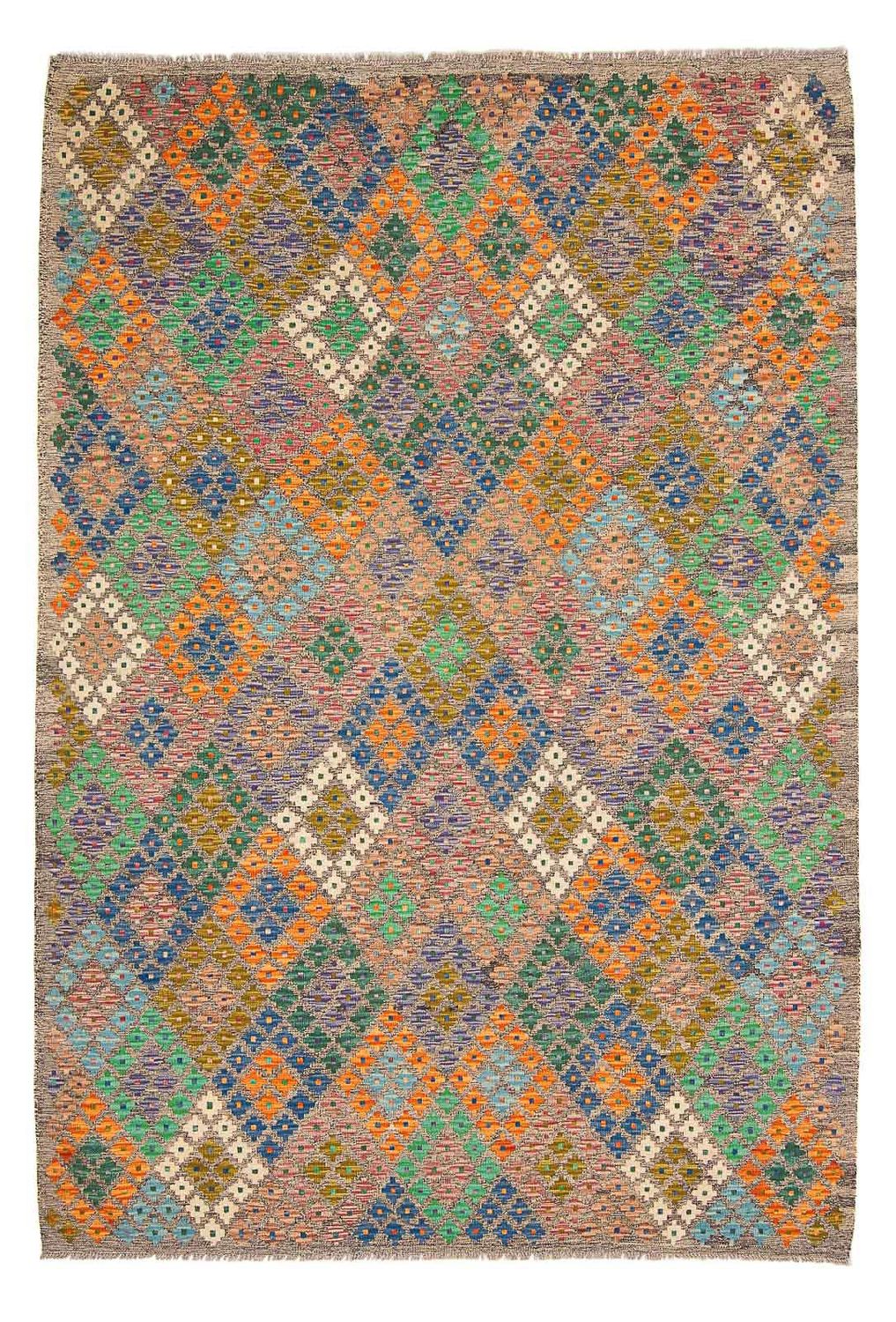 Tapis Kelim - Splash - 290 x 202 cm - multicolore