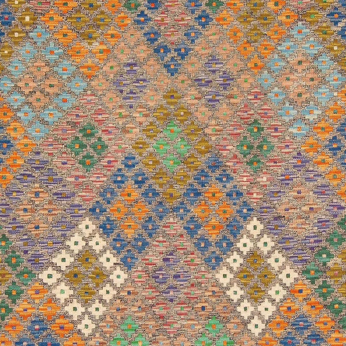 Tapis Kelim - Splash - 290 x 202 cm - multicolore