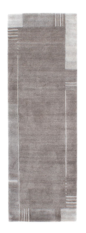 Tapis de couloir Tapis Népalais - 250 x 80 cm - gris