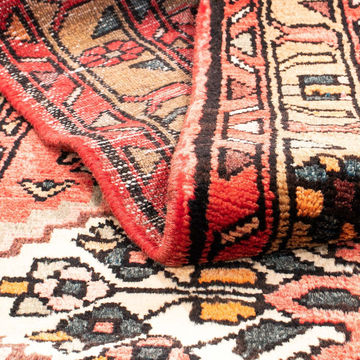 Tapis de couloir Tapis persan - Nomadic - 308 x 104 cm - rouge