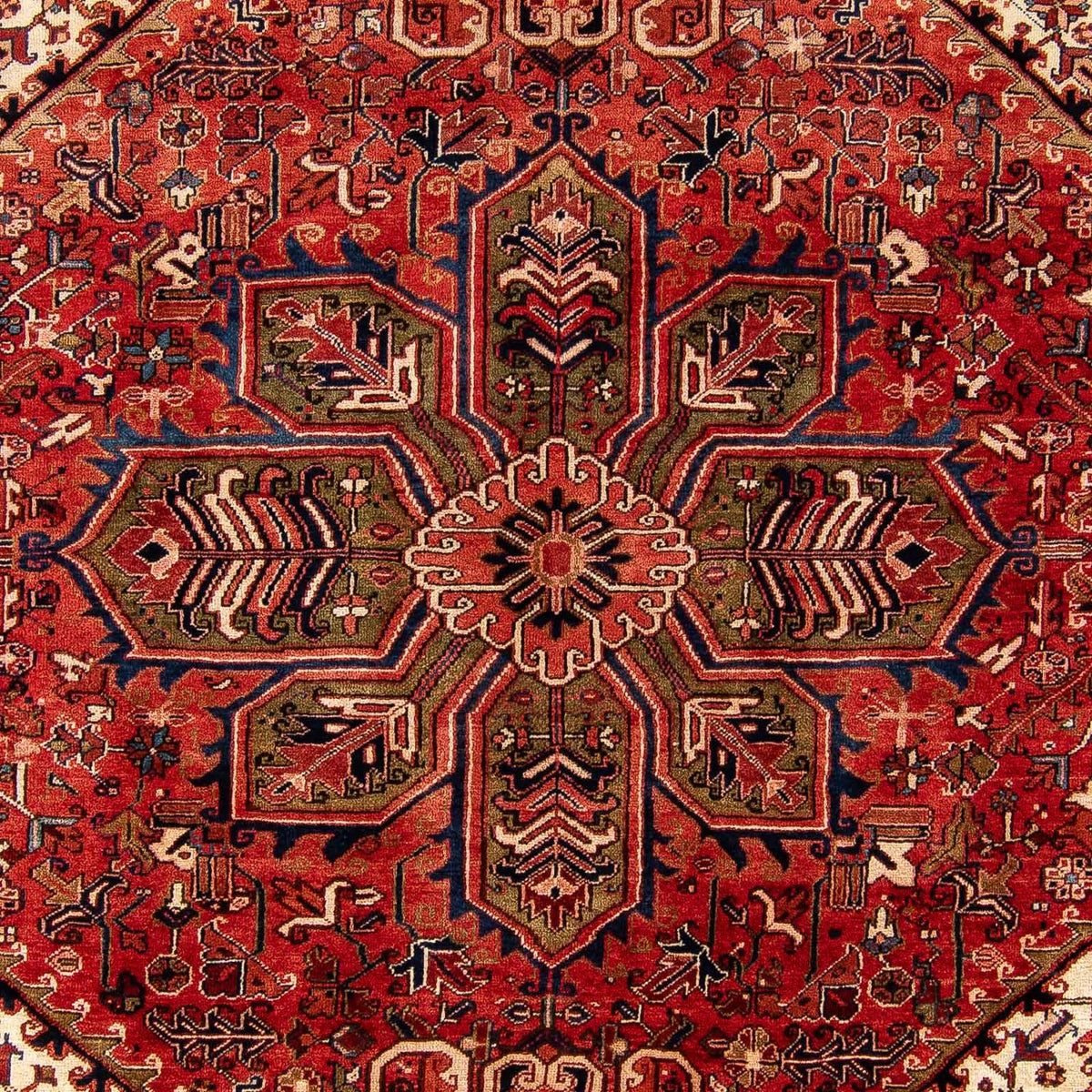 Tapis persan - Nomadic - 377 x 280 cm - rouge foncé