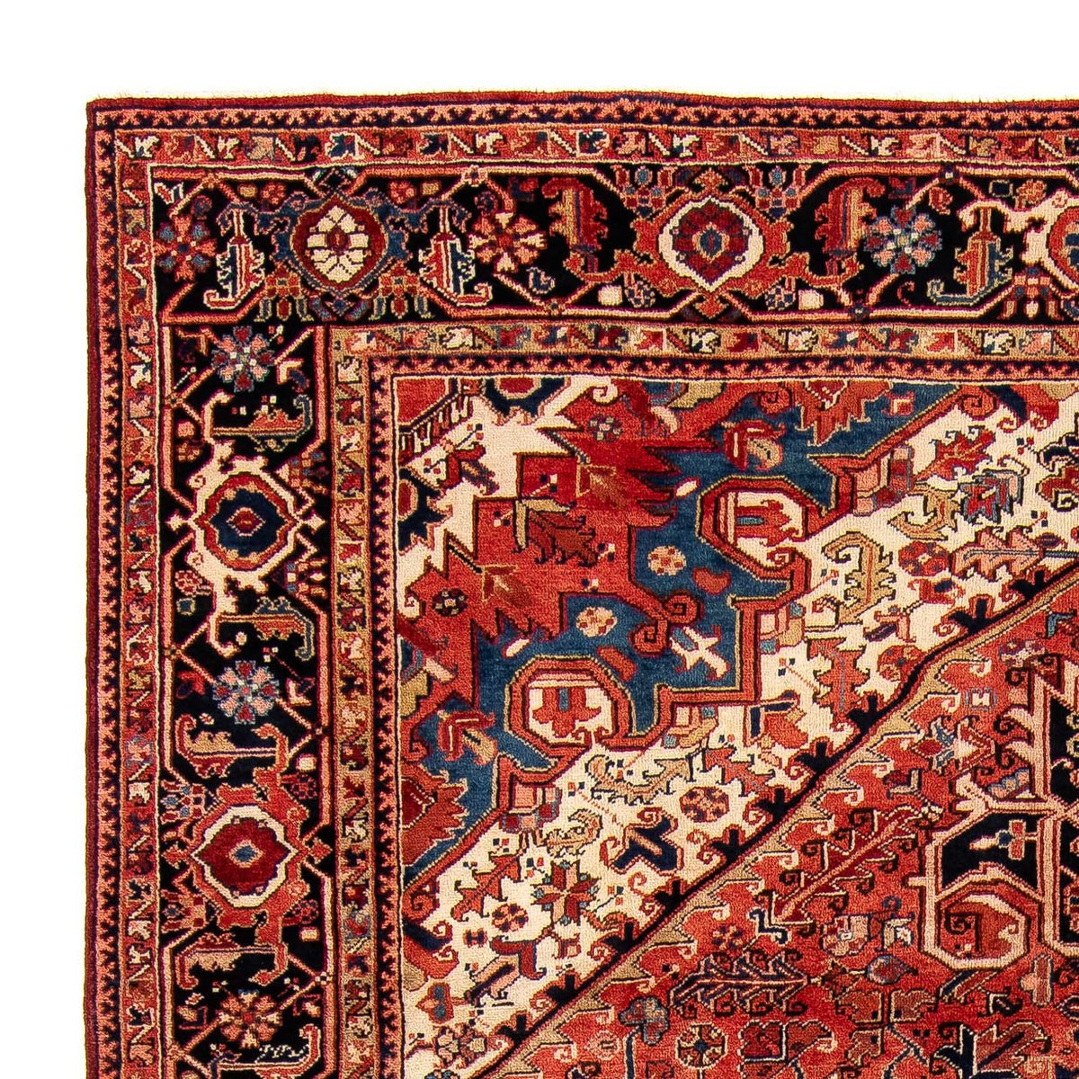 Tapis persan - Nomadic - 377 x 280 cm - rouge foncé