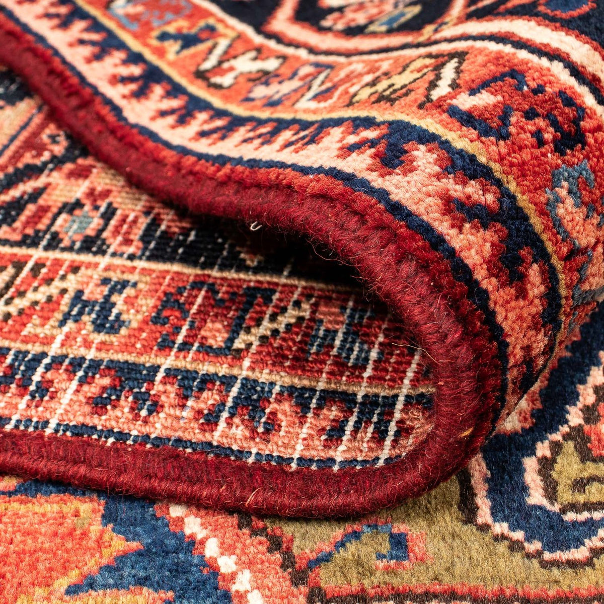 Tapis persan - Nomadic - 377 x 280 cm - rouge foncé