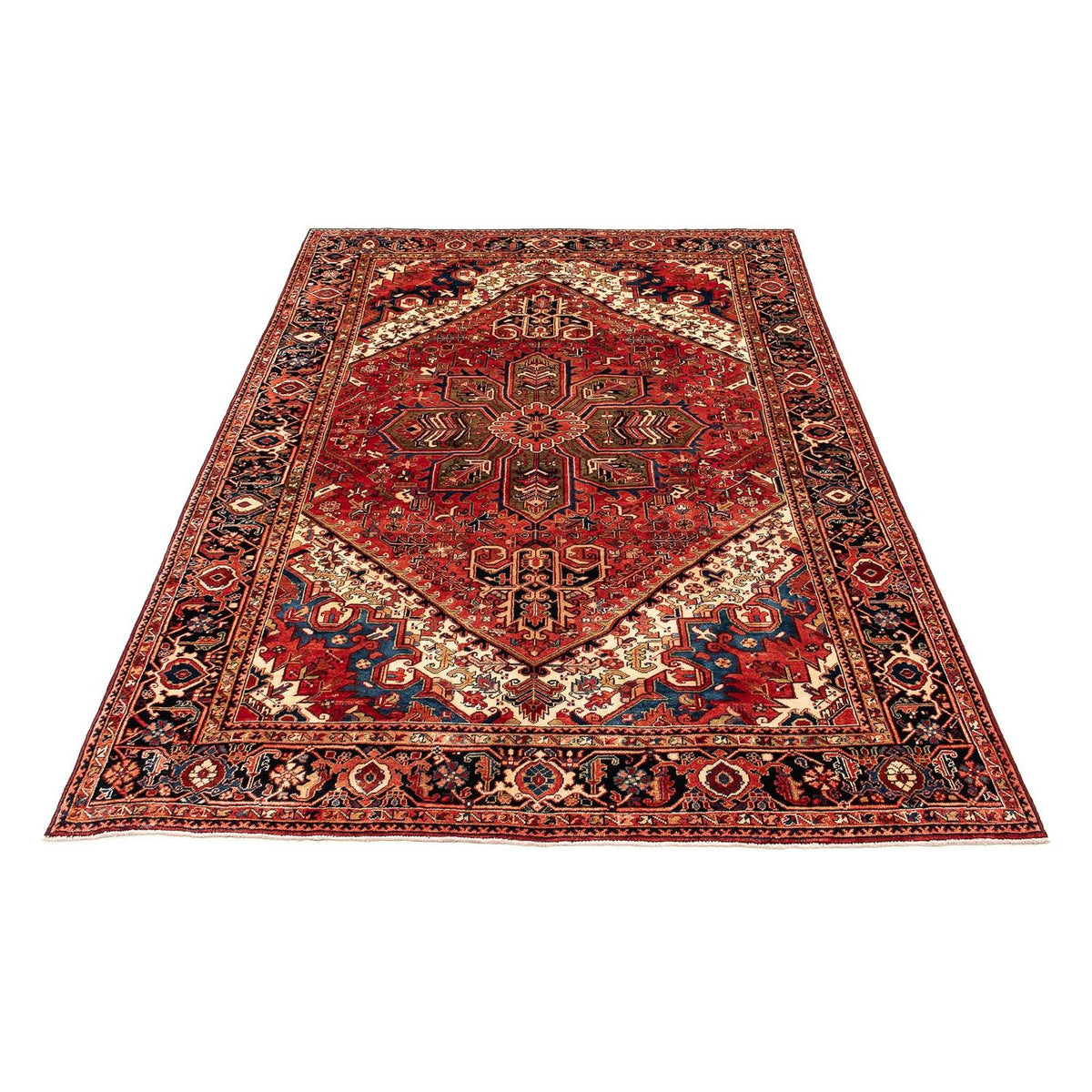 Tapis persan - Nomadic - 377 x 280 cm - rouge foncé