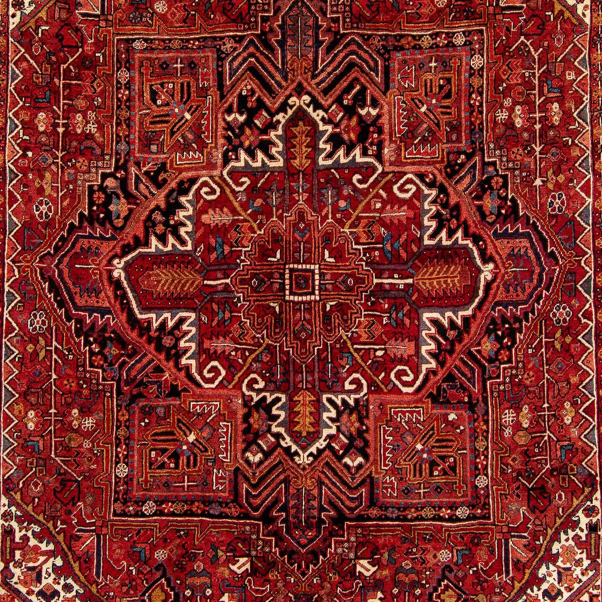 Tapis persan - Nomadic - 374 x 295 cm - rouge foncé