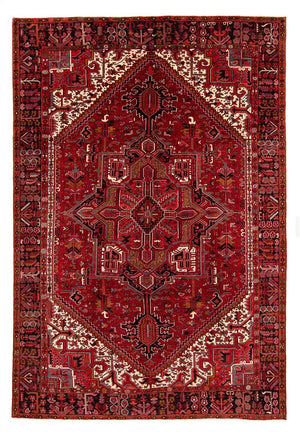 Tapis persan - Nomadic - 398 x 298 cm - rouge foncé