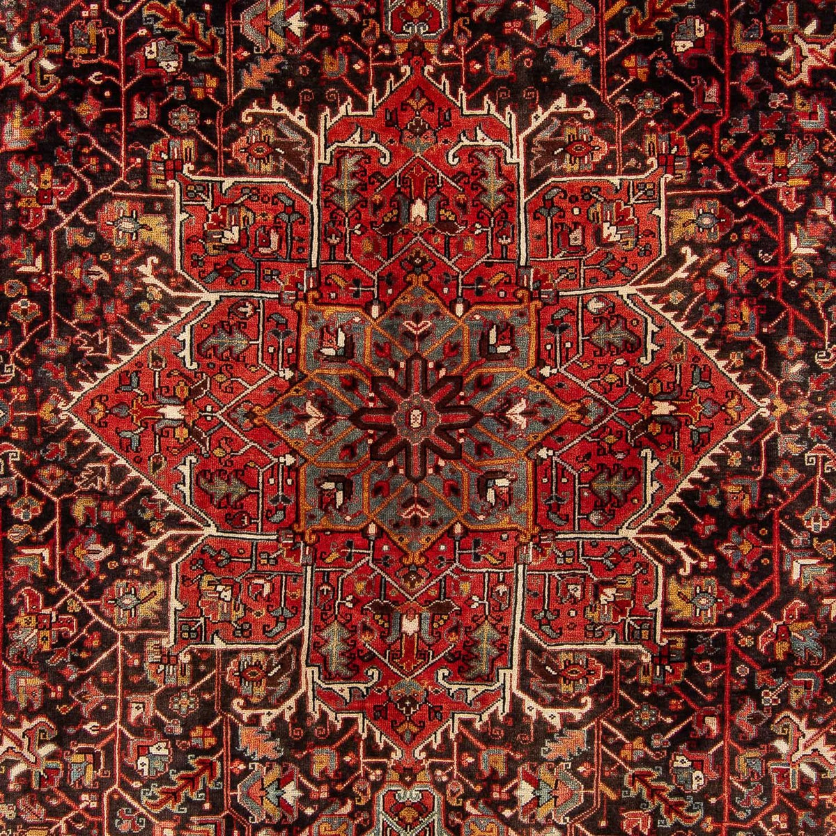 Tapis persan - Nomadic - 388 x 282 cm - rouge foncé