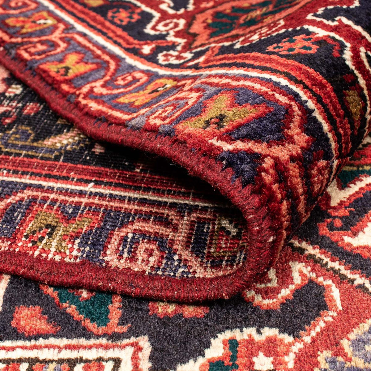 Tapis persan - Nomadic - 400 x 310 cm - rouge foncé