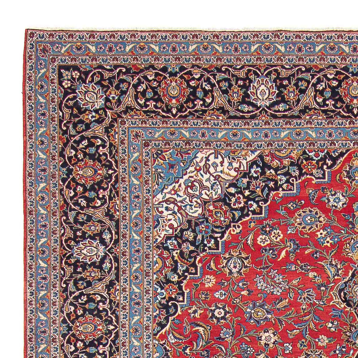 Tapis persan - Keshan - 400 x 398 cm - rouge