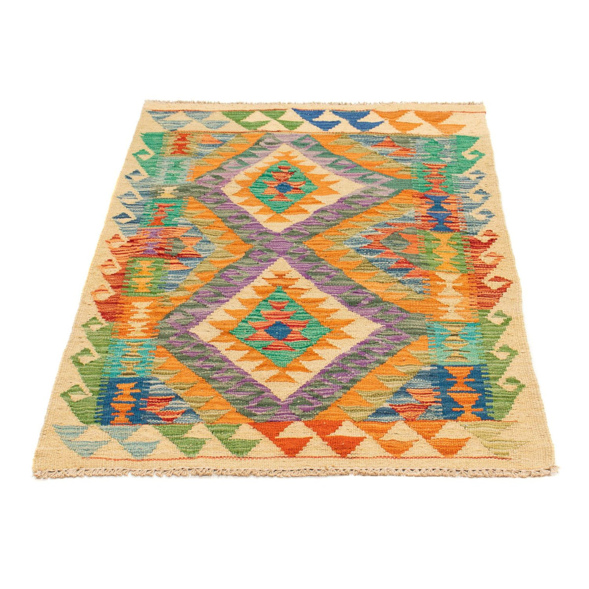 Tapis Kelim - Splash - 125 x 80 cm - multicolore