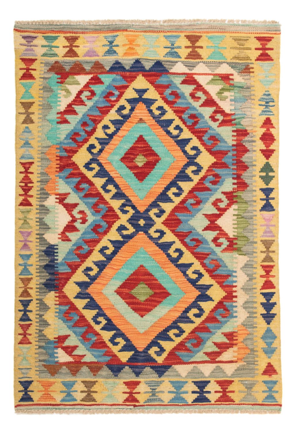 Tapis Kelim - Splash - 125 x 80 cm - multicolore