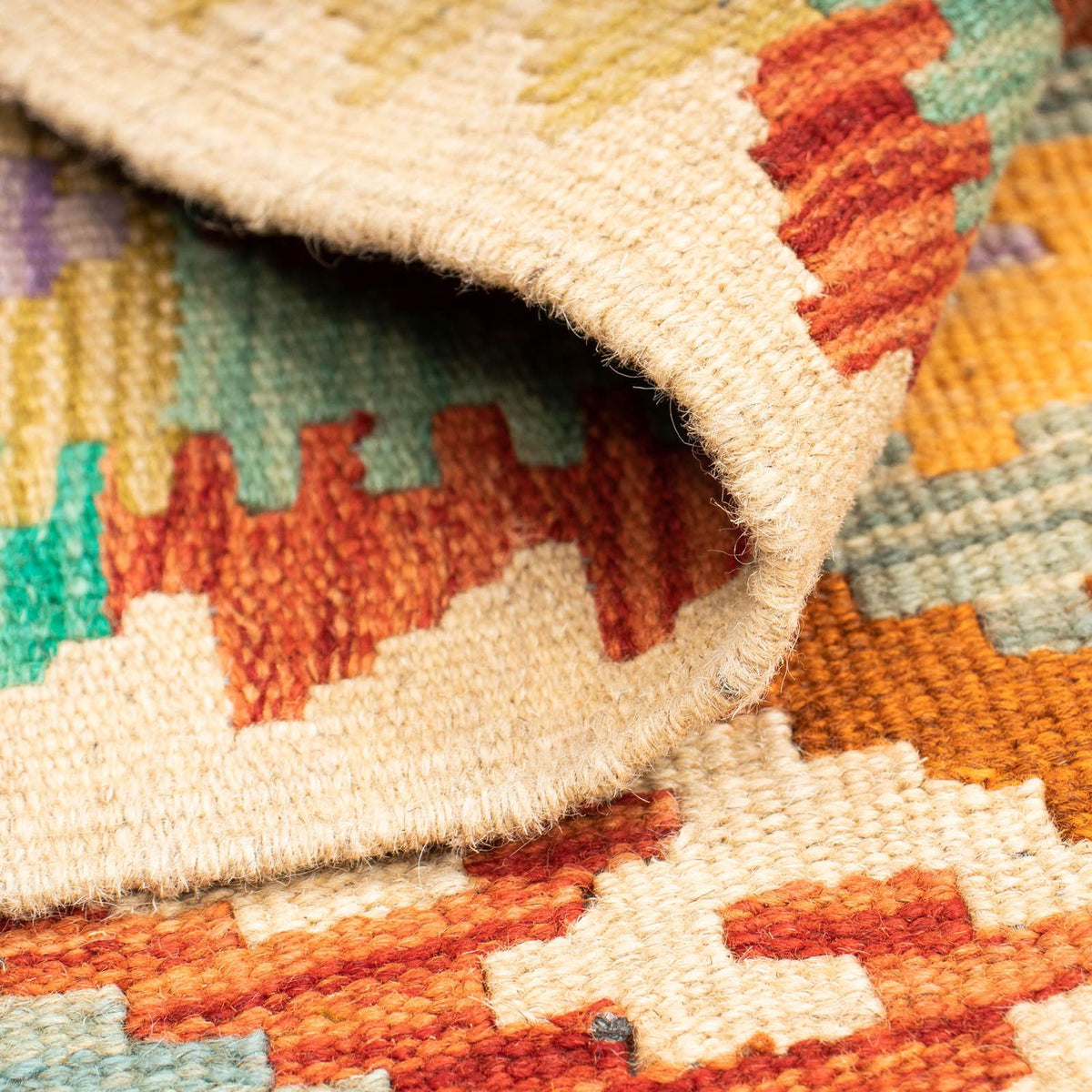 Tapis Kelim - Splash - 125 x 80 cm - multicolore