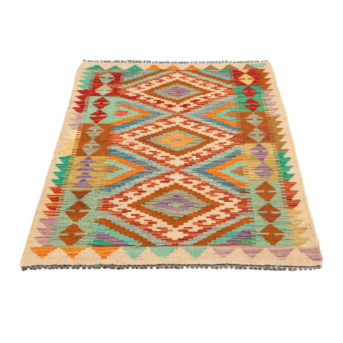 Tapis Kelim - Splash - 125 x 80 cm - multicolore