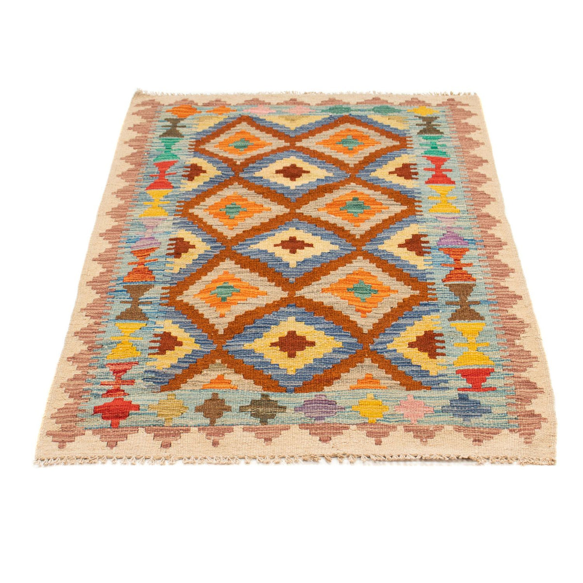 Tapis Kelim - Splash - 125 x 80 cm - multicolore