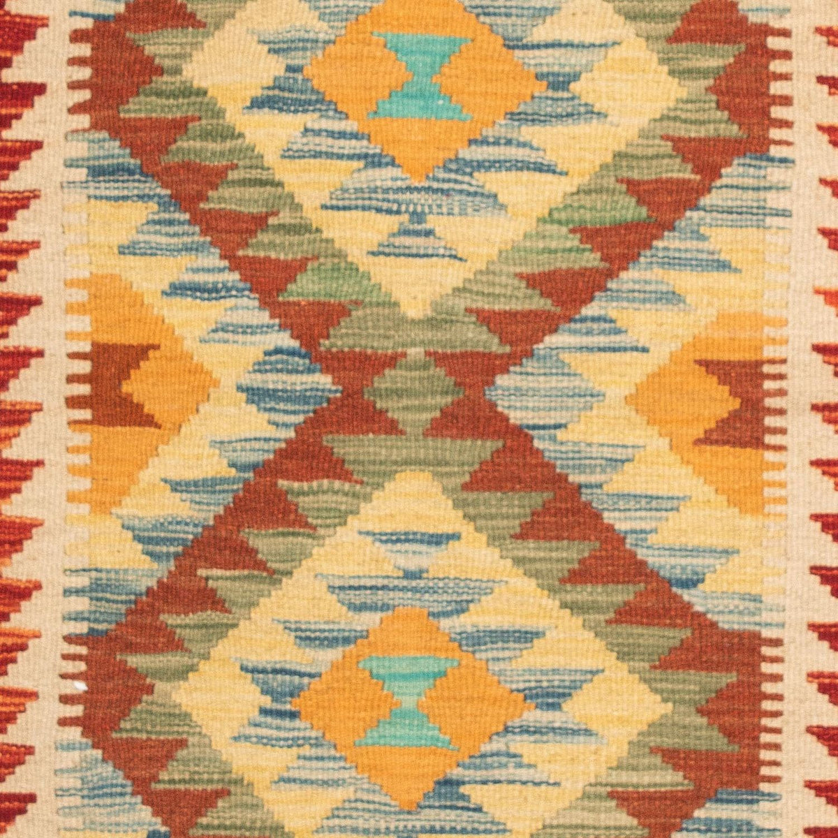 Tapis Kelim - Splash - 124 x 86 cm - multicolore