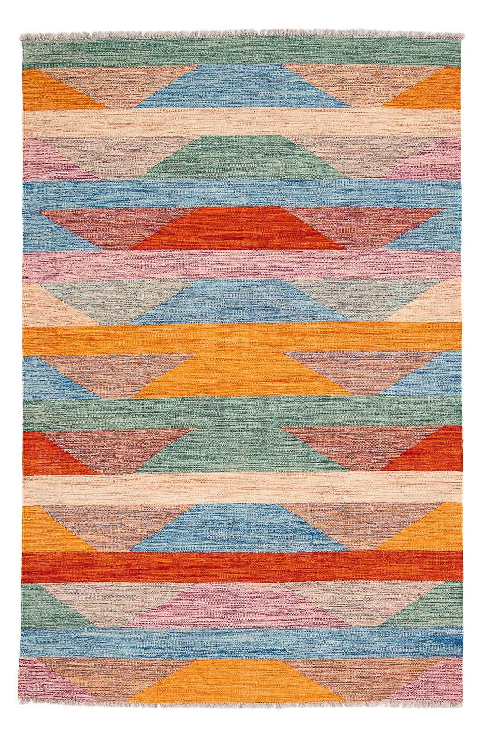Tapis Kelim - Splash - 244 x 159 cm - multicolore