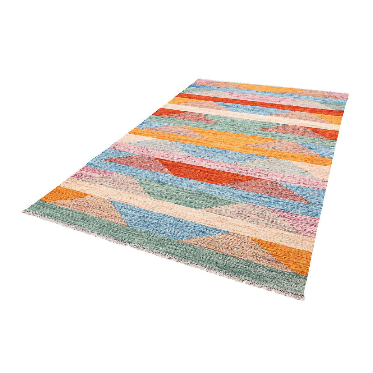 Tapis Kelim - Splash - 244 x 159 cm - multicolore