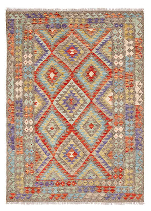 Tapis Kelim - Splash - 205 x 156 cm - multicolore