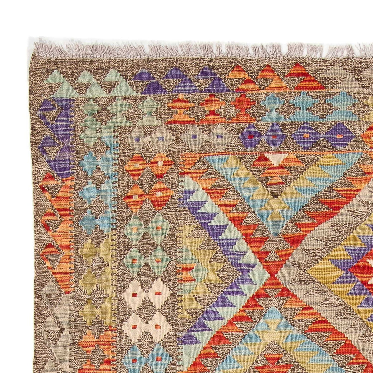 Tapis Kelim - Splash - 205 x 156 cm - multicolore