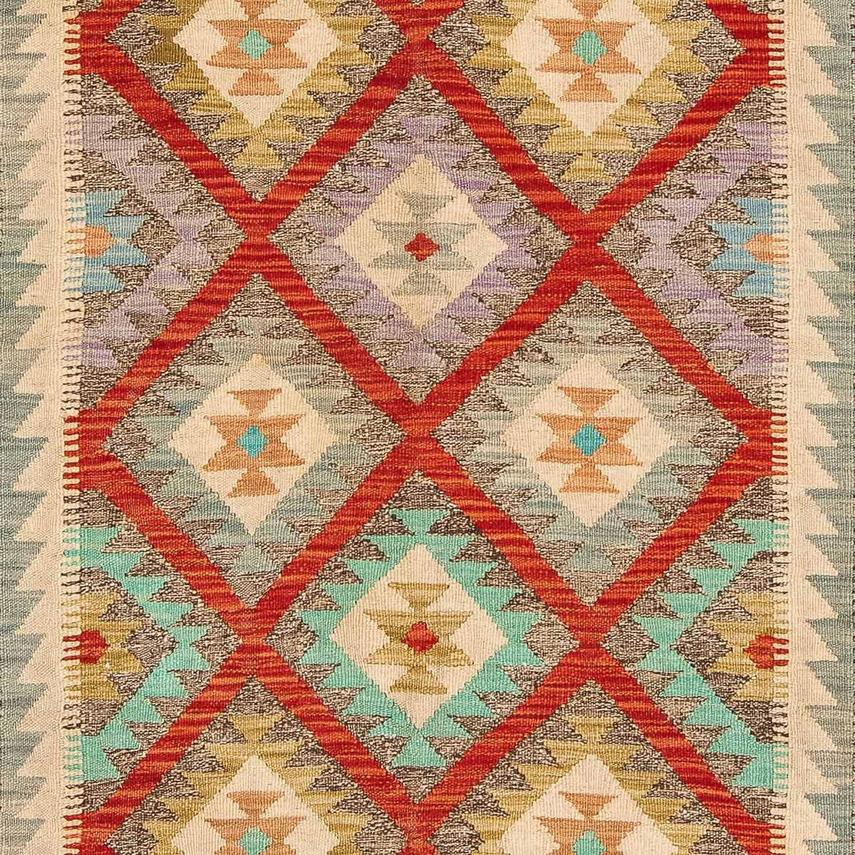 Tapis Kelim - Splash - 239 x 174 cm - multicolore