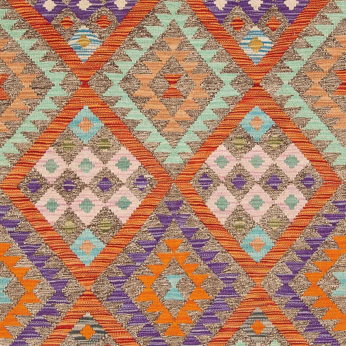 Tapis Kelim - Splash - 194 x 154 cm - multicolore