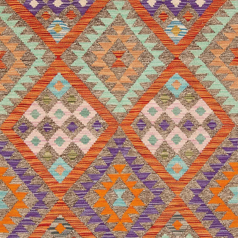 Tapis Kelim - Splash - 194 x 154 cm - multicolore