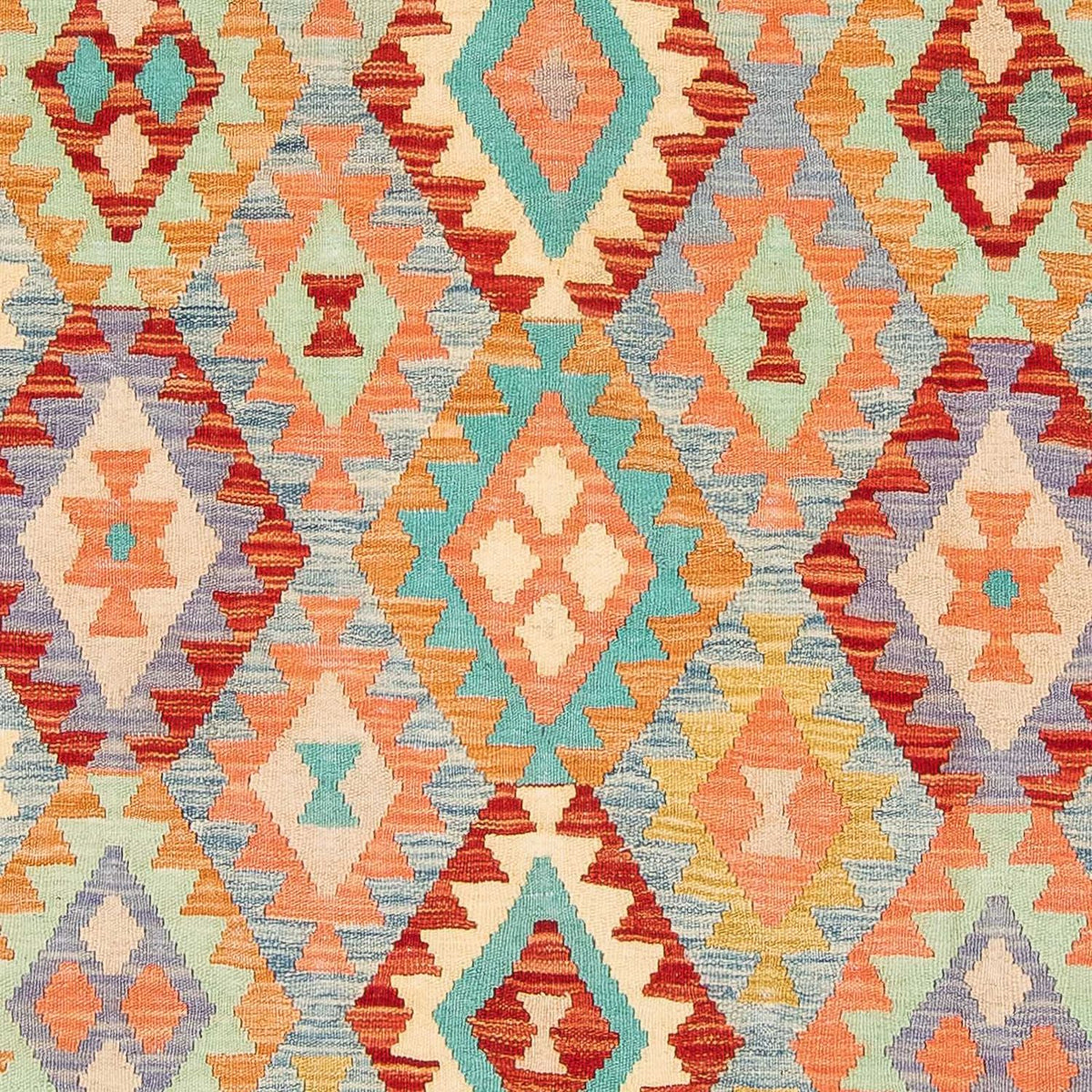 Tapis Kelim - Splash - 193 x 158 cm - multicolore