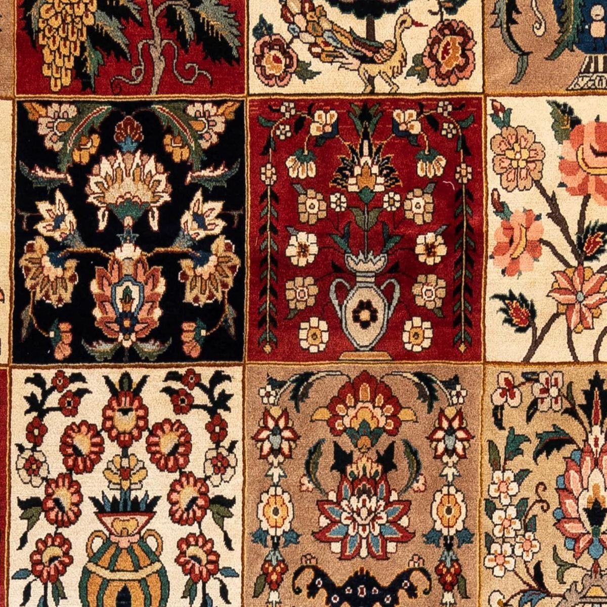 Tapis persan - Ghom - 313 x 209 cm - rouge foncé