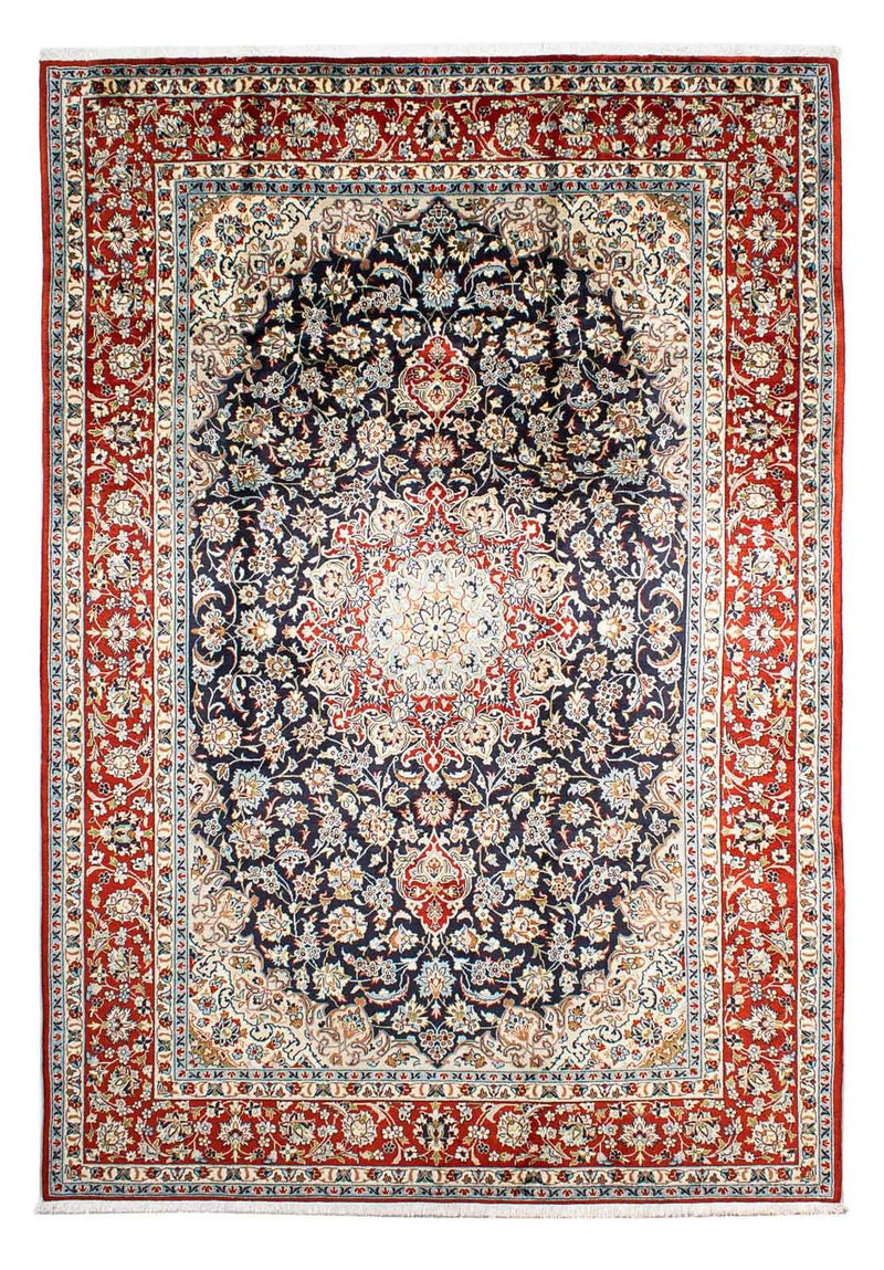 Tapis persan - Keshan - 293 x 208 cm - bleu foncé