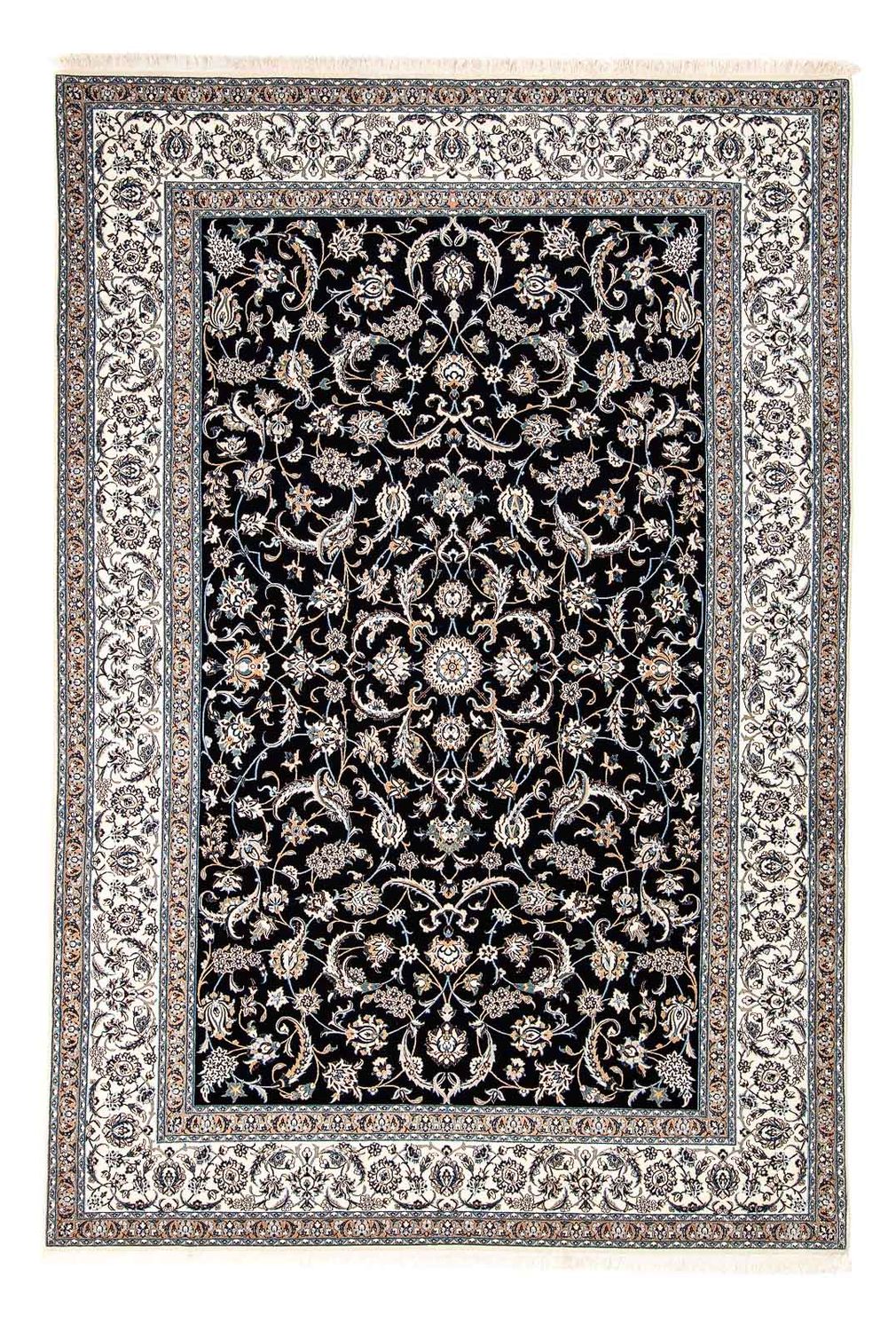 Tapis persan - Nain - Premium - 297 x 206 cm - bleu foncé