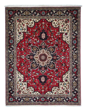 Tapis persan - Tabriz - Royal - 206 x 151 cm - rouge