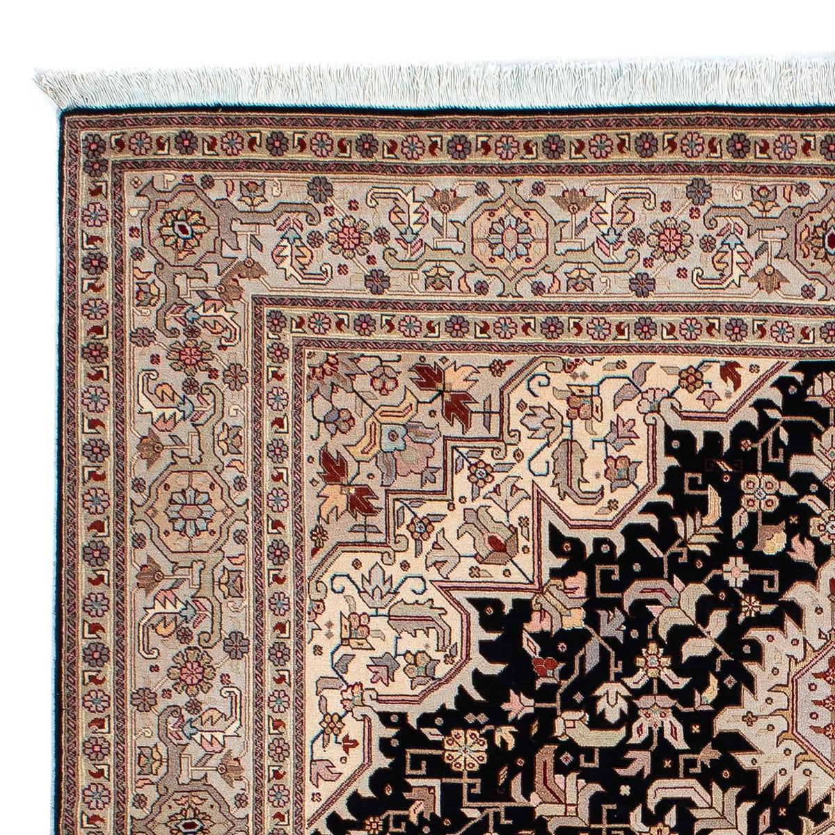 Tapis persan - Tabriz - Premium - 206 x 151 cm - bleu foncé