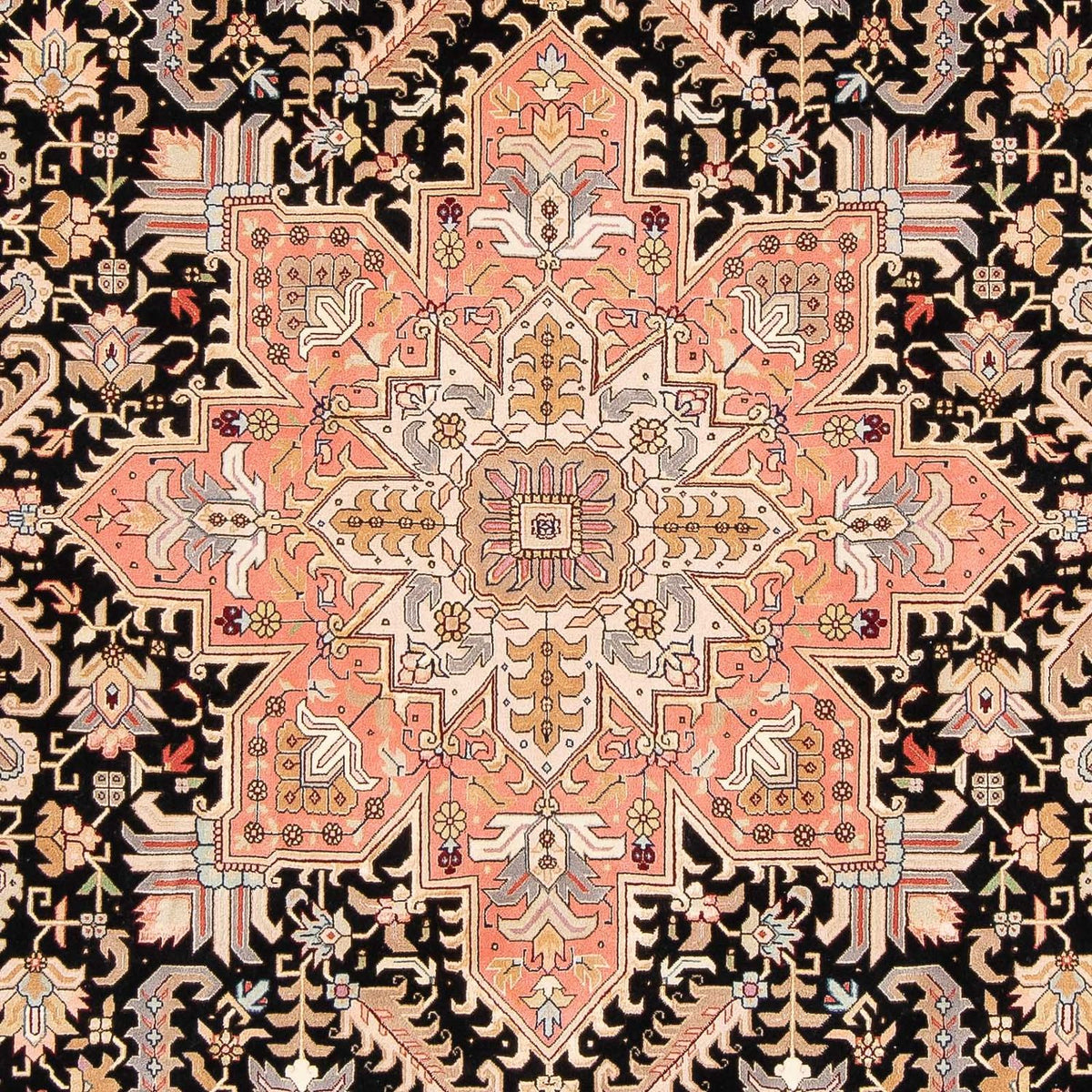 Tapis persan - Tabriz - Royal - 311 x 204 cm - bleu foncé