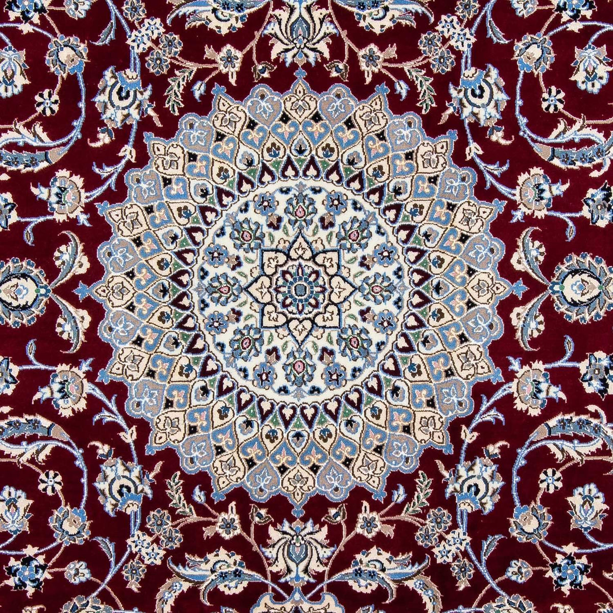 Tapis persan - Nain - Royal - 298 x 206 cm - rouge foncé