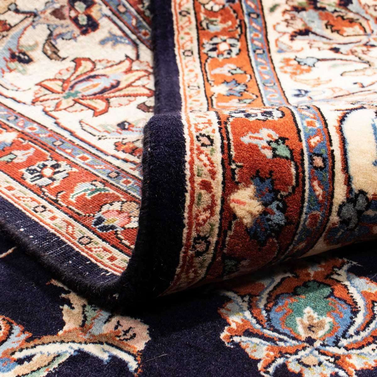 Tapis persan - Classique - 282 x 199 cm - bleu foncé