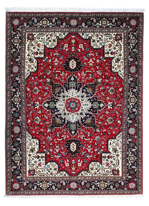 Tapis persan - Tabriz - Royal - 212 x 154 cm - rouge foncé