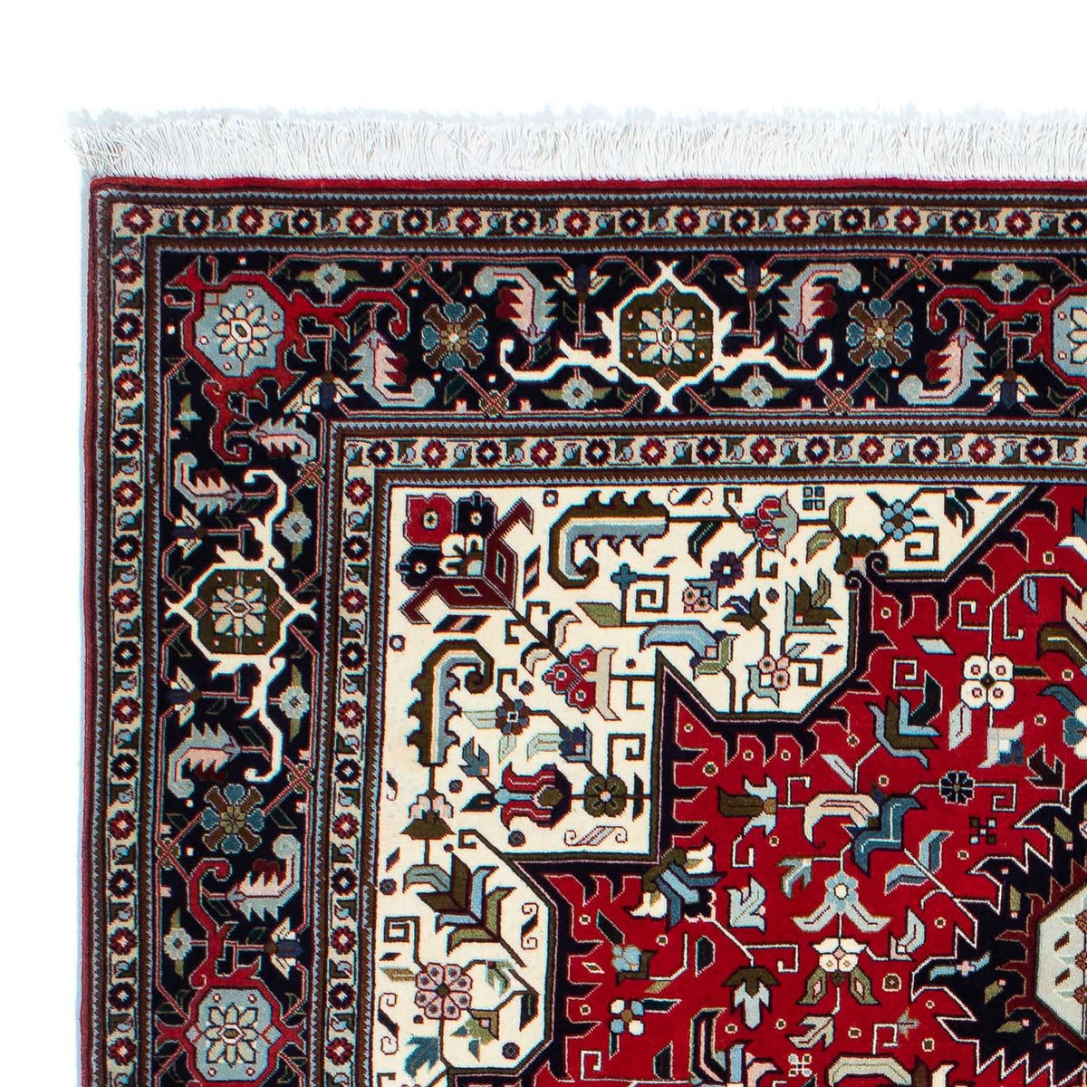 Tapis persan - Tabriz - Royal - 212 x 154 cm - rouge foncé