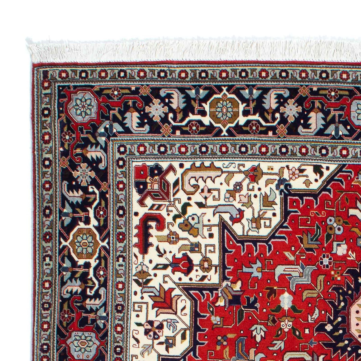 Tapis persan - Tabriz - Royal - 196 x 152 cm - rouge foncé
