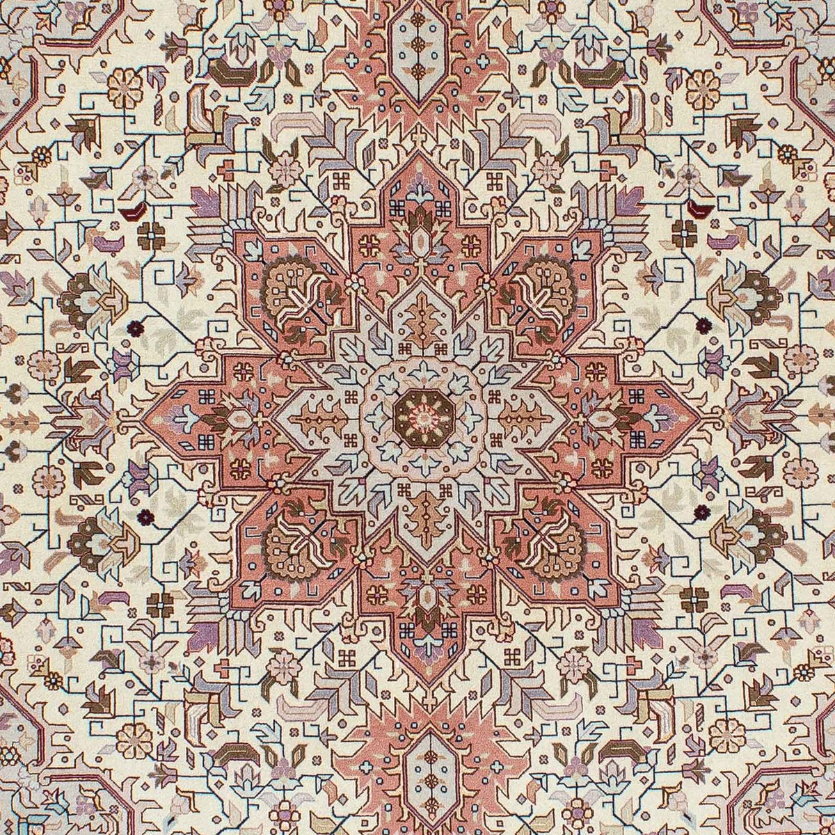 Tapis persan - Tabriz - Royal - 208 x 156 cm - beige