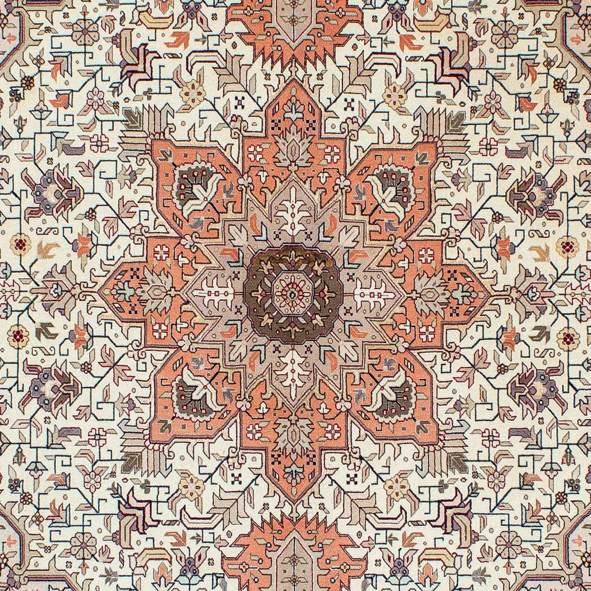 Tapis persan - Tabriz - Royal - 208 x 154 cm - beige