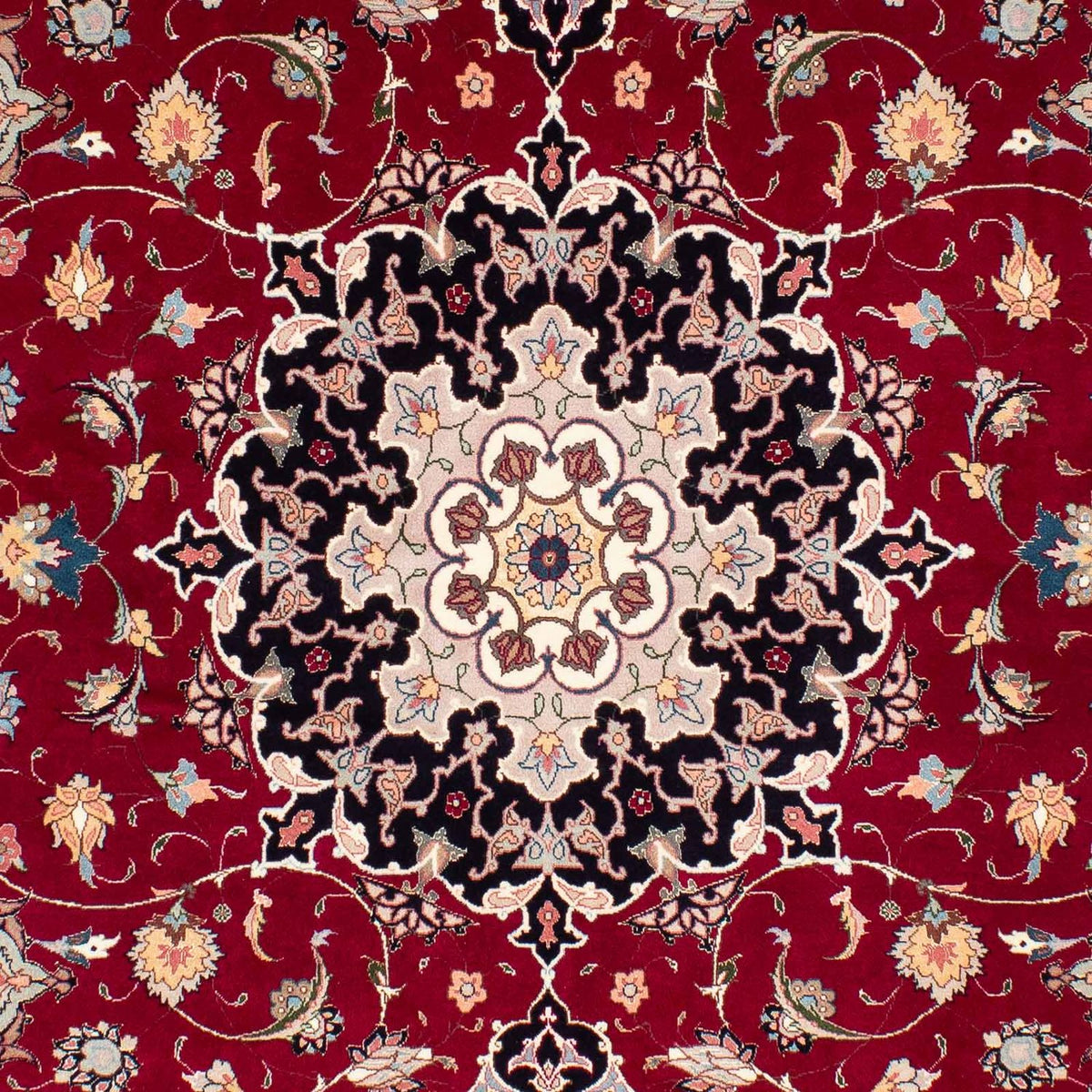 Tapis persan - Tabriz - Royal - 246 x 172 cm - rouge foncé