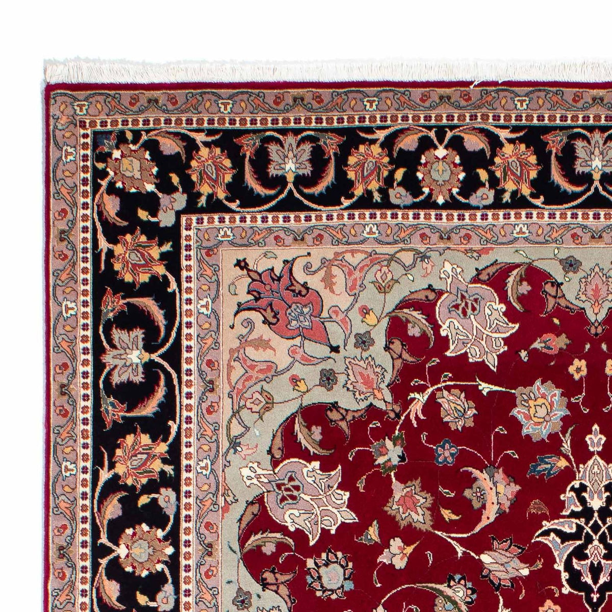 Tapis persan - Tabriz - Royal - 246 x 172 cm - rouge foncé