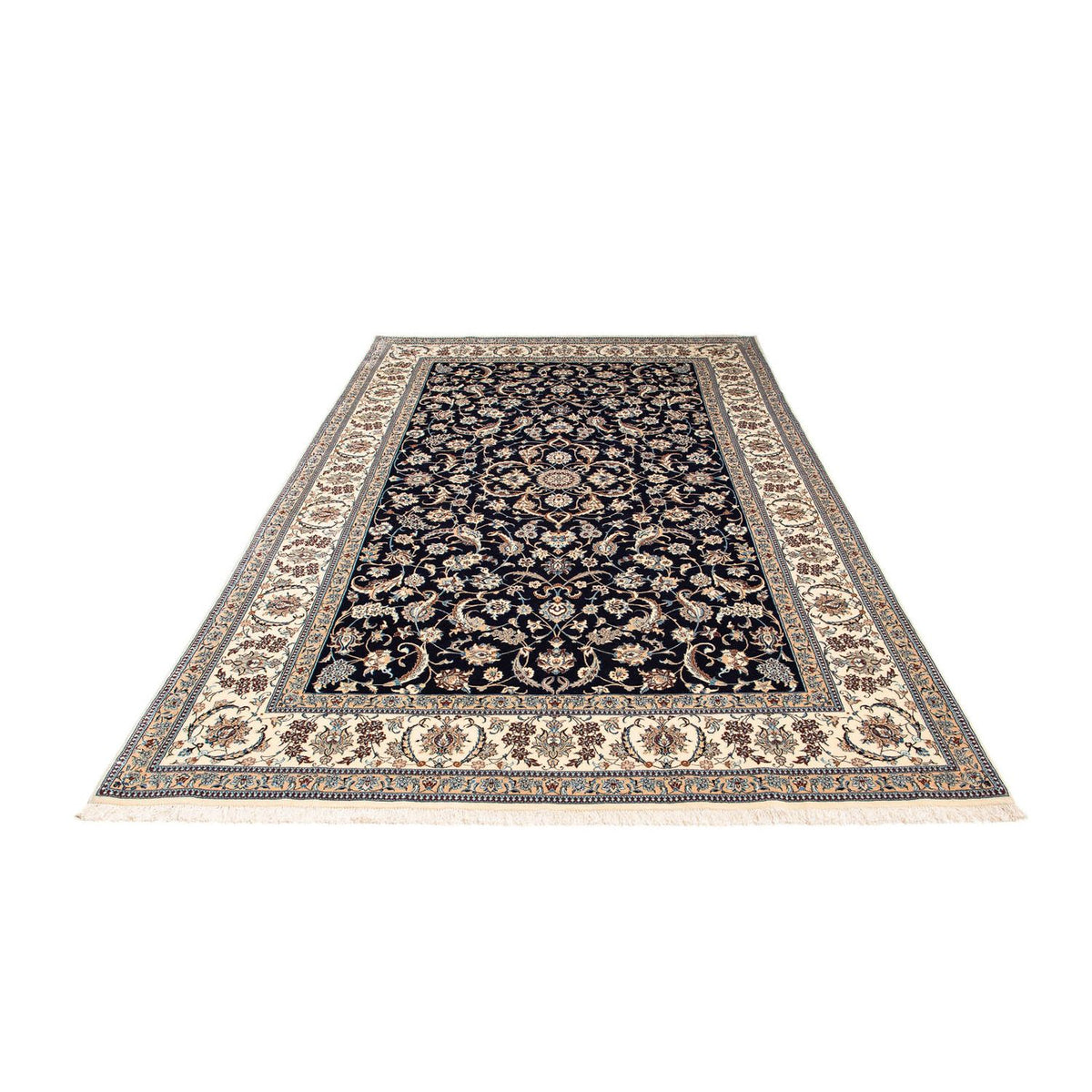 Tapis persan - Nain - Premium - 267 x 173 cm - bleu foncé