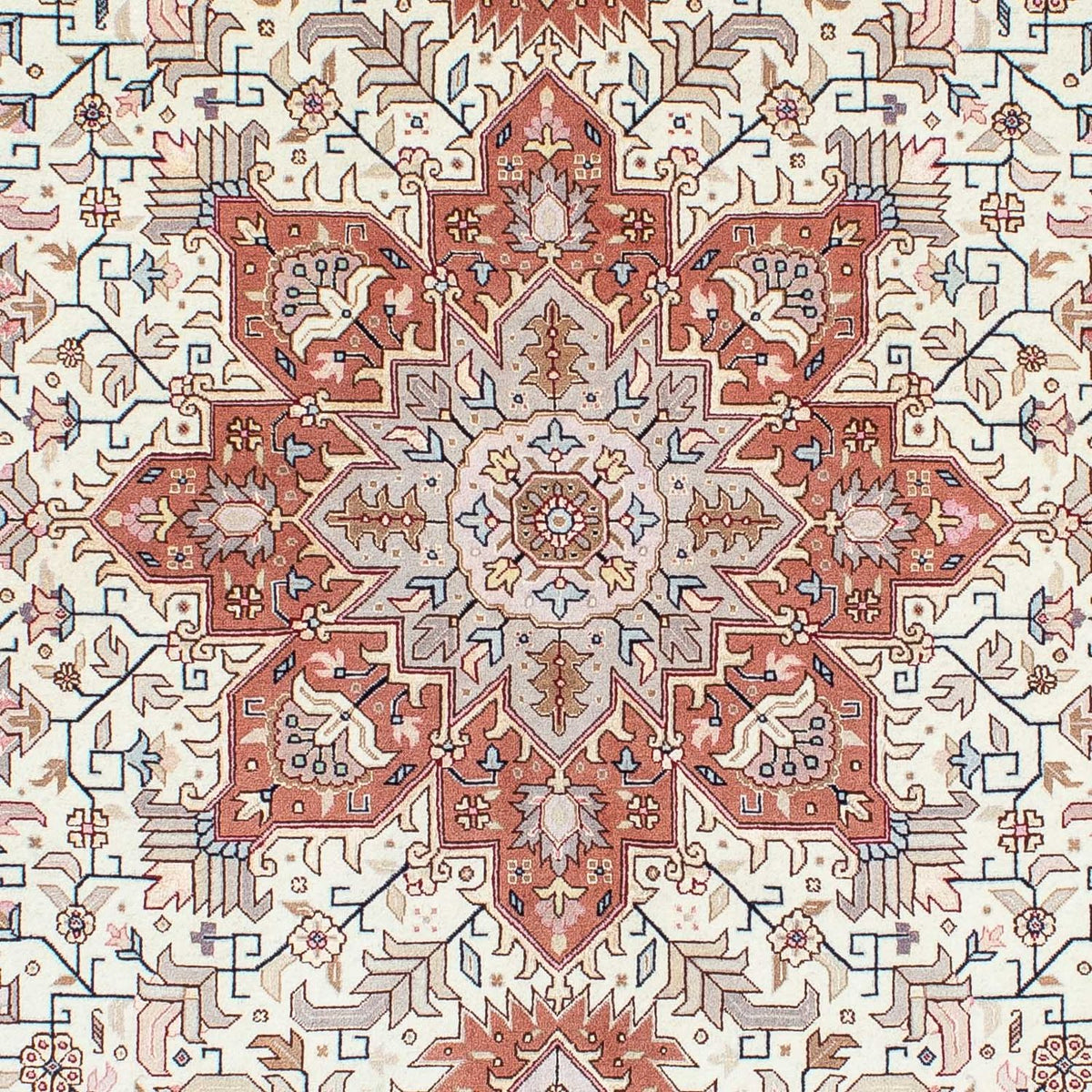 Tapis persan - Tabriz - Royal - 201 x 149 cm - beige