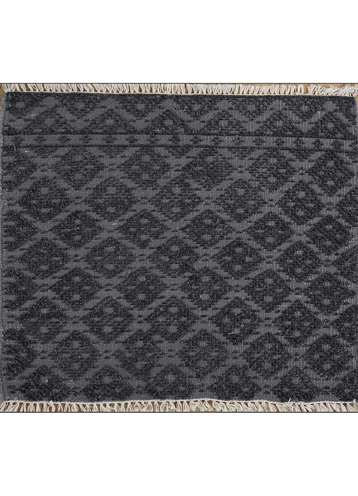 Tapis en viscose carré  - 75 x 75 cm - anthracite