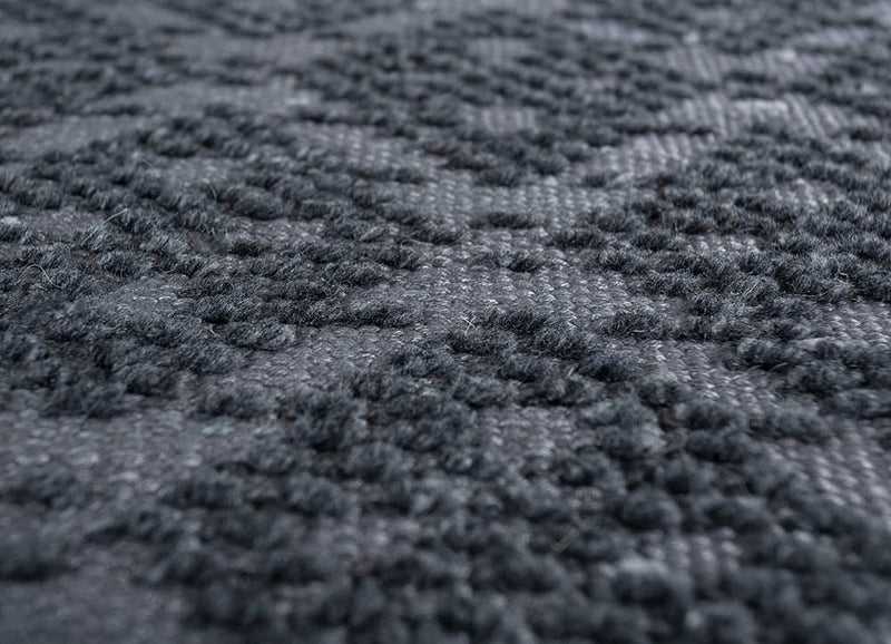 Tapis en viscose carré  - 75 x 75 cm - anthracite