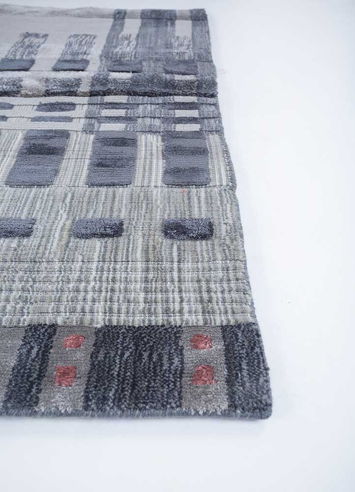 Tapis en viscose carré - 90 x 90 cm - multicolore