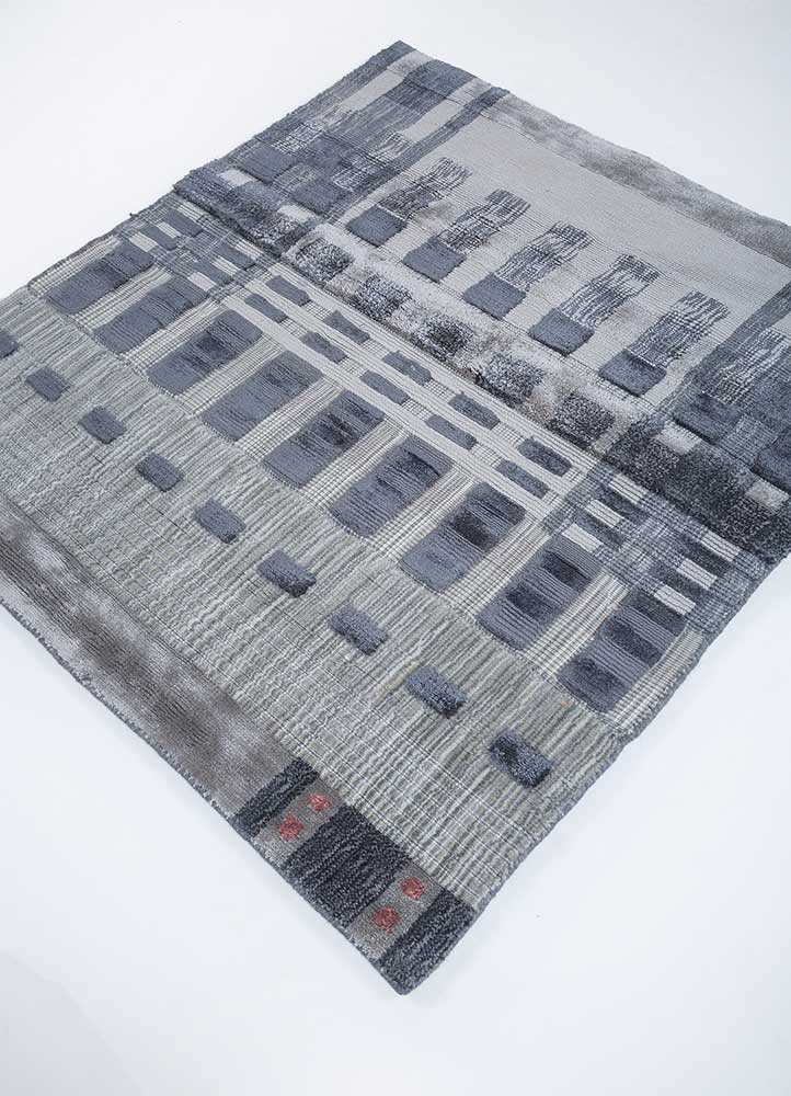Tapis en viscose carré - 90 x 90 cm - multicolore