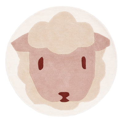 Mouton Tapis Enfant Rond